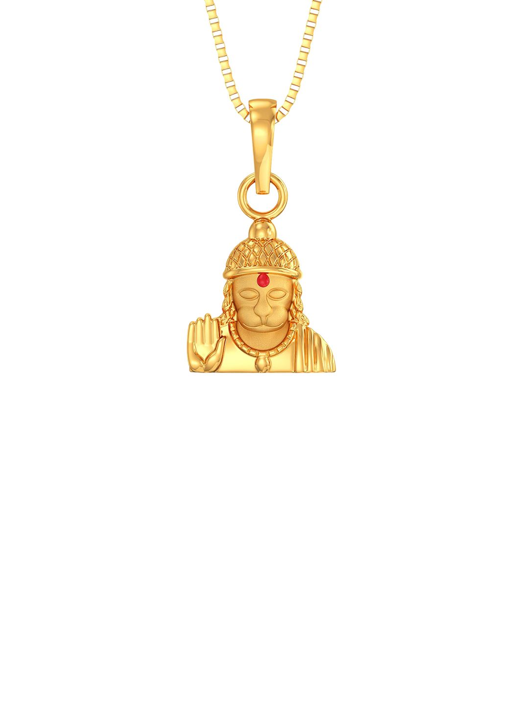 Joyalukkas Men 22KT Gold Lord Hanuman Pendant - 1.947 g-picture-12