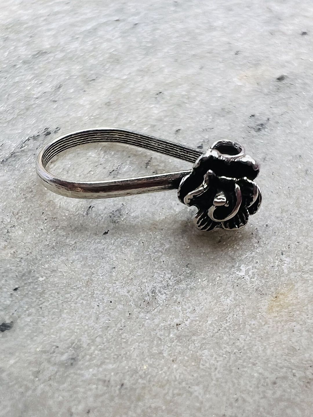 Arte Jewels Sterling Silver Oxidised Stud Nosepin-picture-51