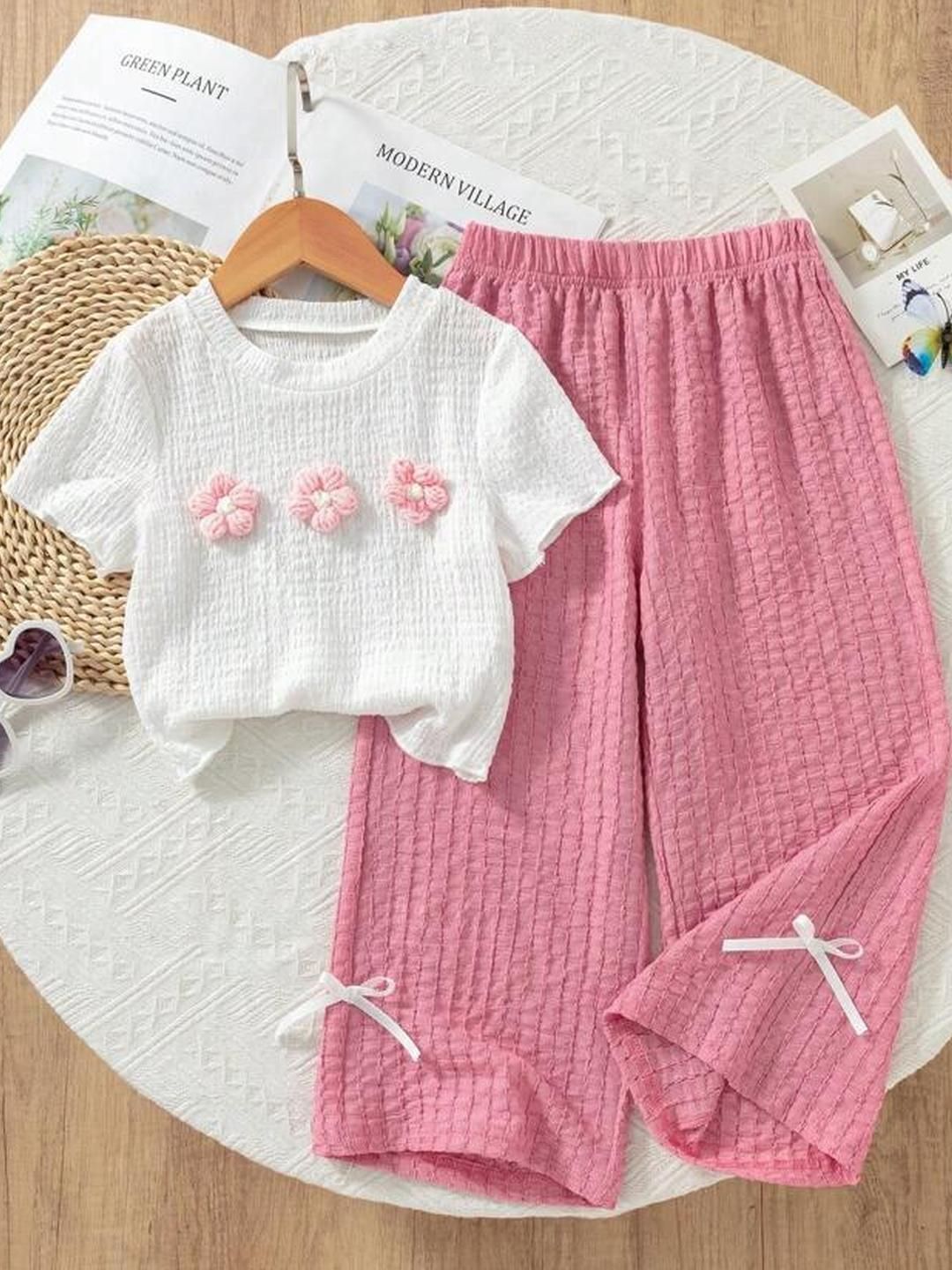 MILILIAM Girls White Cotton Blend Clothing Set-picture-10