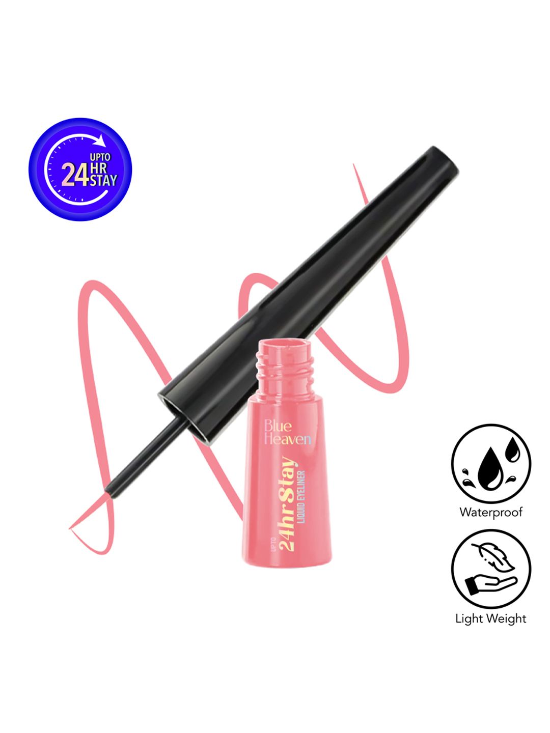 Blue Heaven 24HR Stay Waterproof Smudge-Proof Liquid Eyeliner 3ml - Cotton Candy-image-2