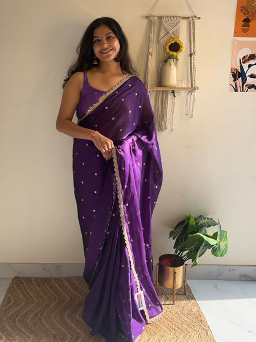 Being Naari Floral Embellished Sequinned Pure Georgette Sarees-picture-26