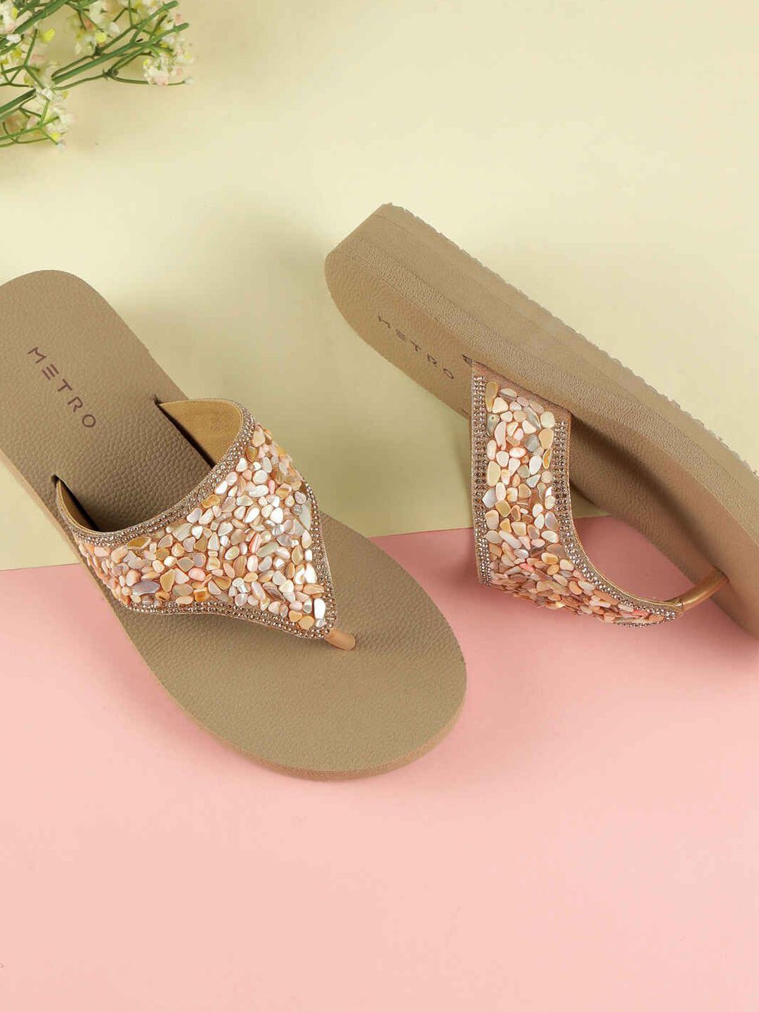 Metro Women Embellished Open Toe Flats-image-40