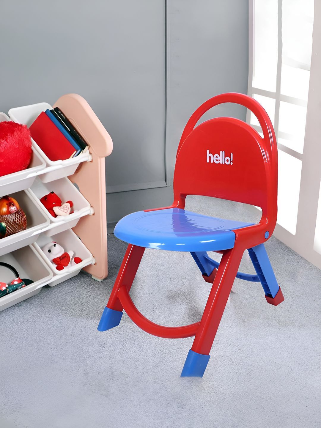 Myntra Elegant Homes Red & Blue Foldable Portable Kids Chair