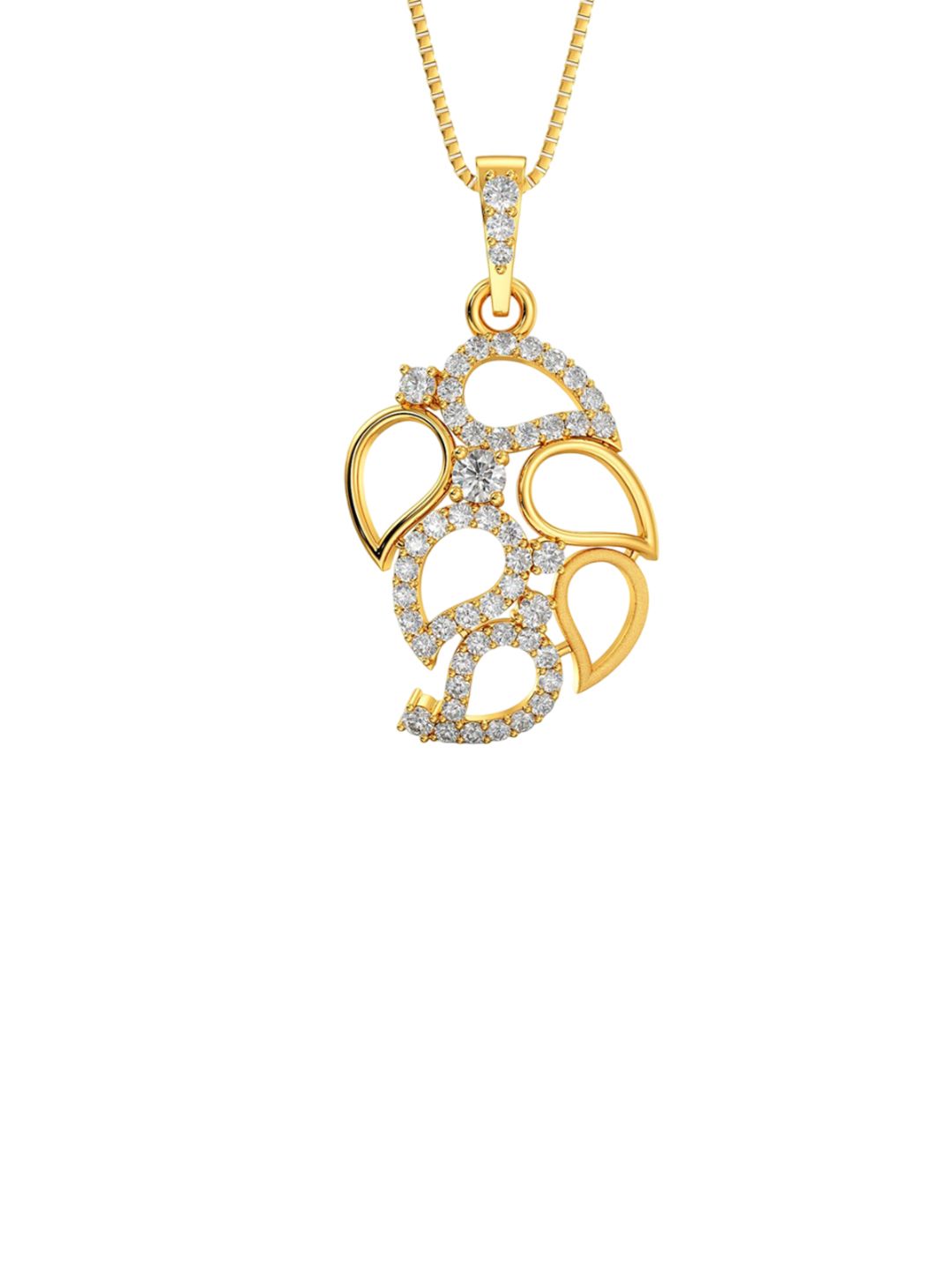 Joyalukkas Women 22KT Gold Leaf Pendant - 2.81 g-picture-38