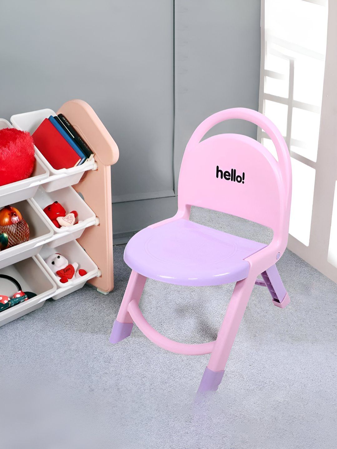 Myntra Elegant Homes Purple & Pink Foldable Portable Kids Chair