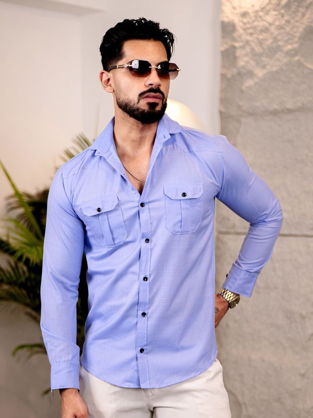 IKON FASHION Original Spread Collar Cotton Casual Shirt-picture-21