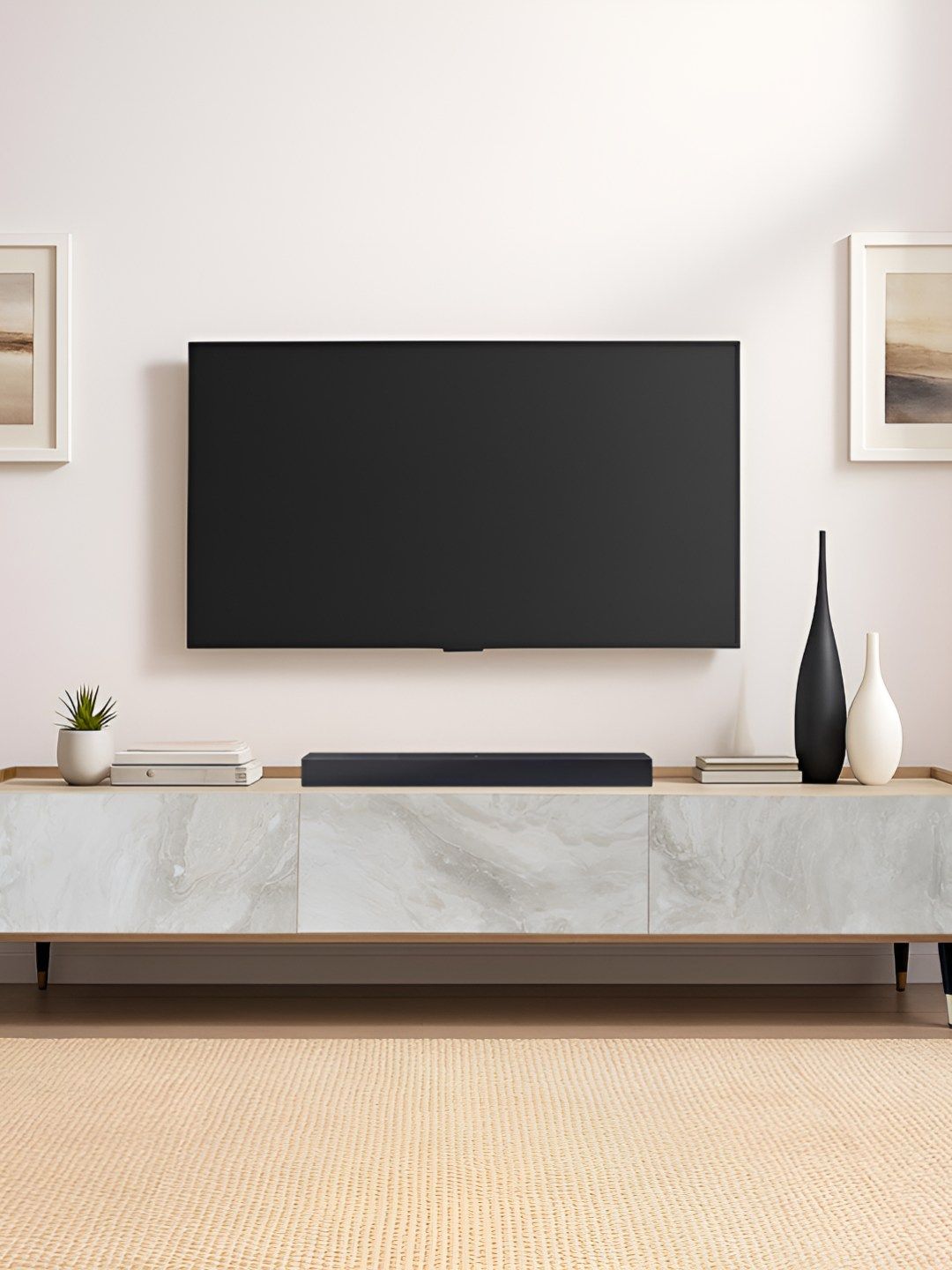 Kik Brown Wooden Durable TV Entertainment Unit