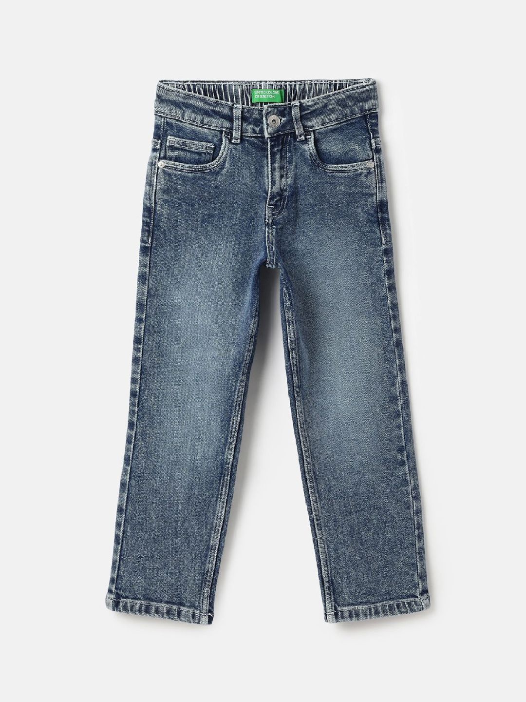United Colors of Benetton Boys Straight Fit Mid-Rise Light Fade Jeans-picture-43