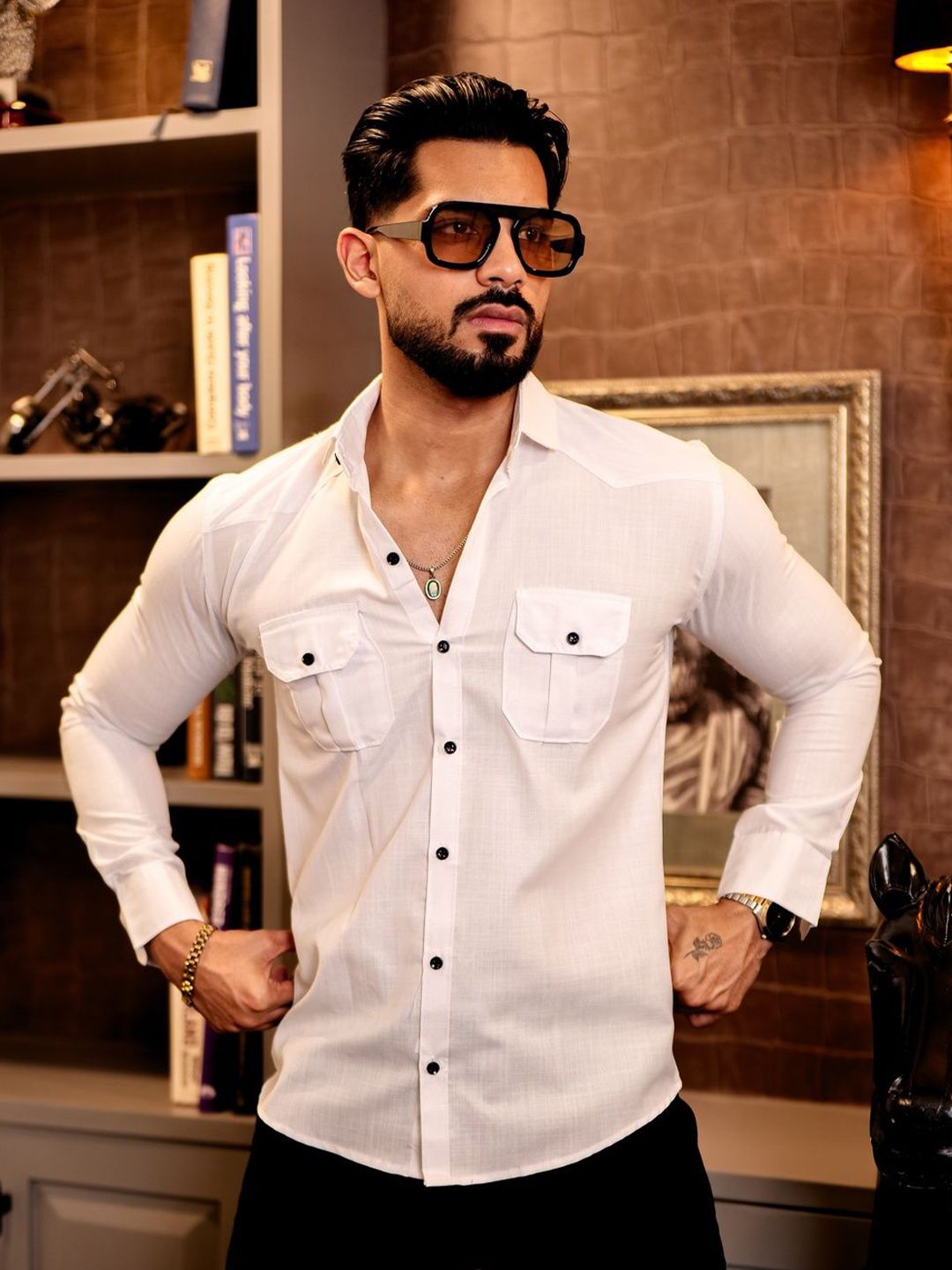 IKON FASHION Original Spread Collar Cotton Casual Shirt-picture-22