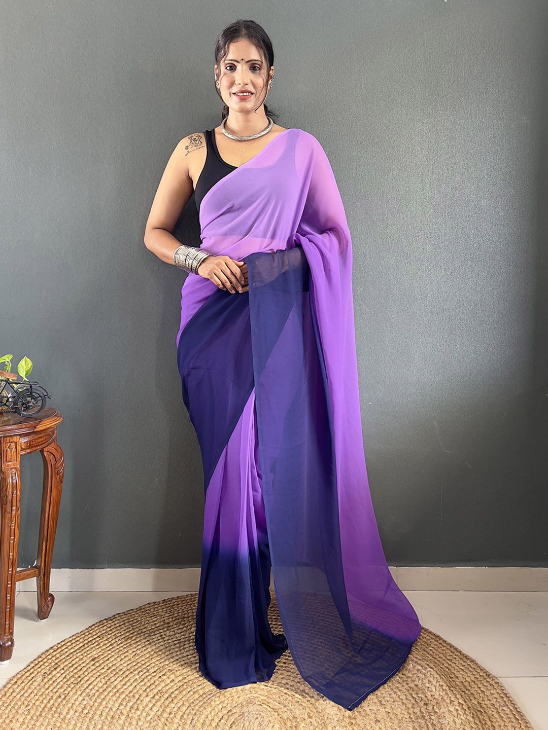 Mitera Colourblocked Ready to Wear Saree-picture-35