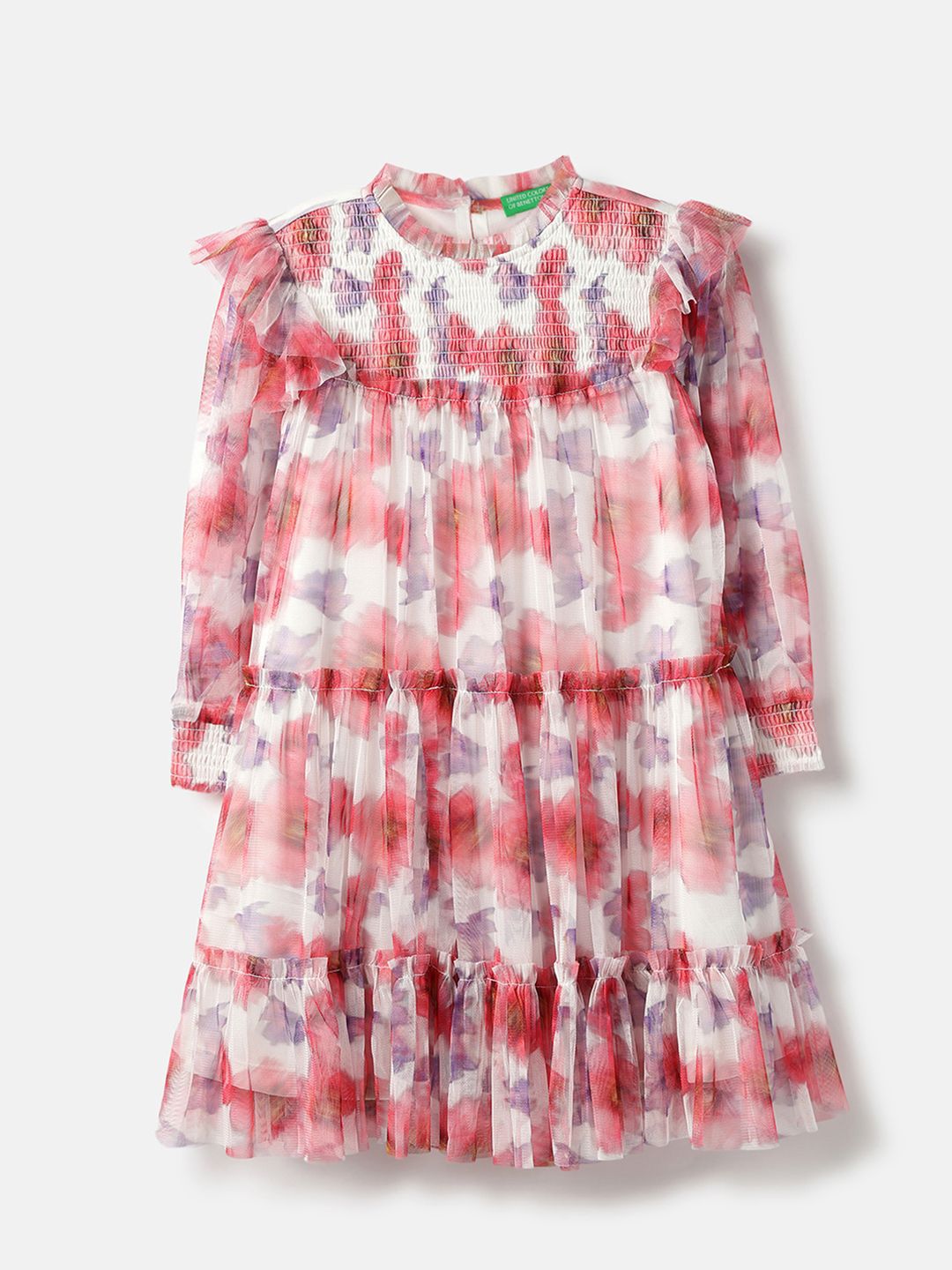 United Colors of Benetton Girls Floral Printed A-Line Dress-picture-26