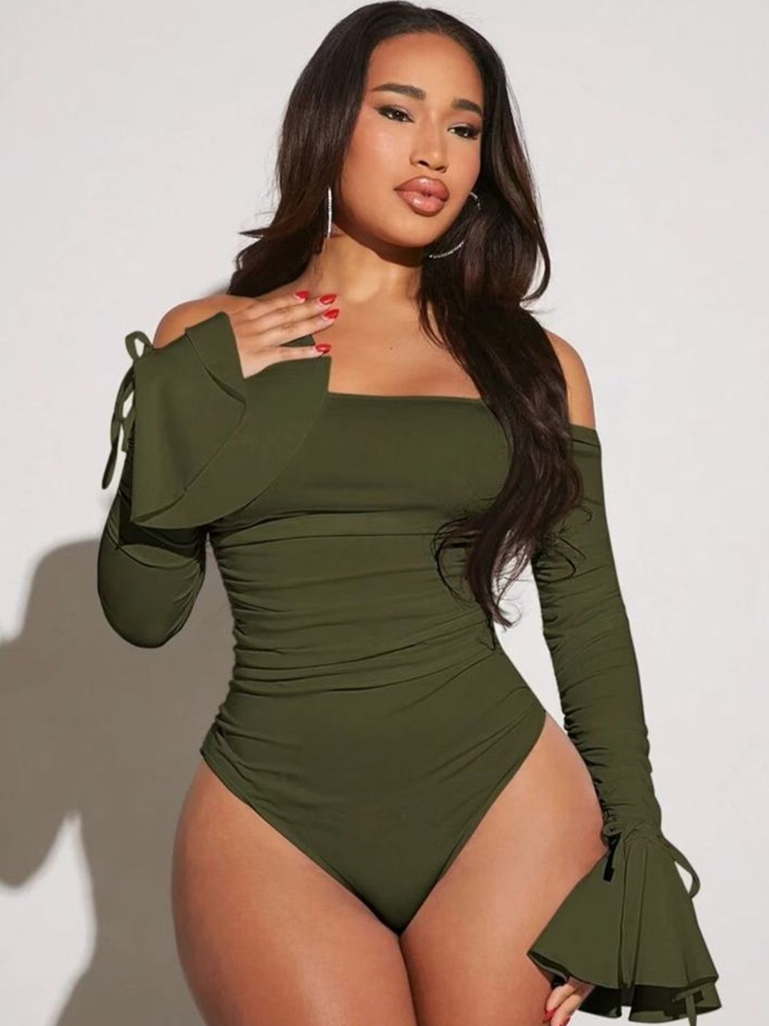 LULU & SKY Off Shoulder Bodysuit-picture-26