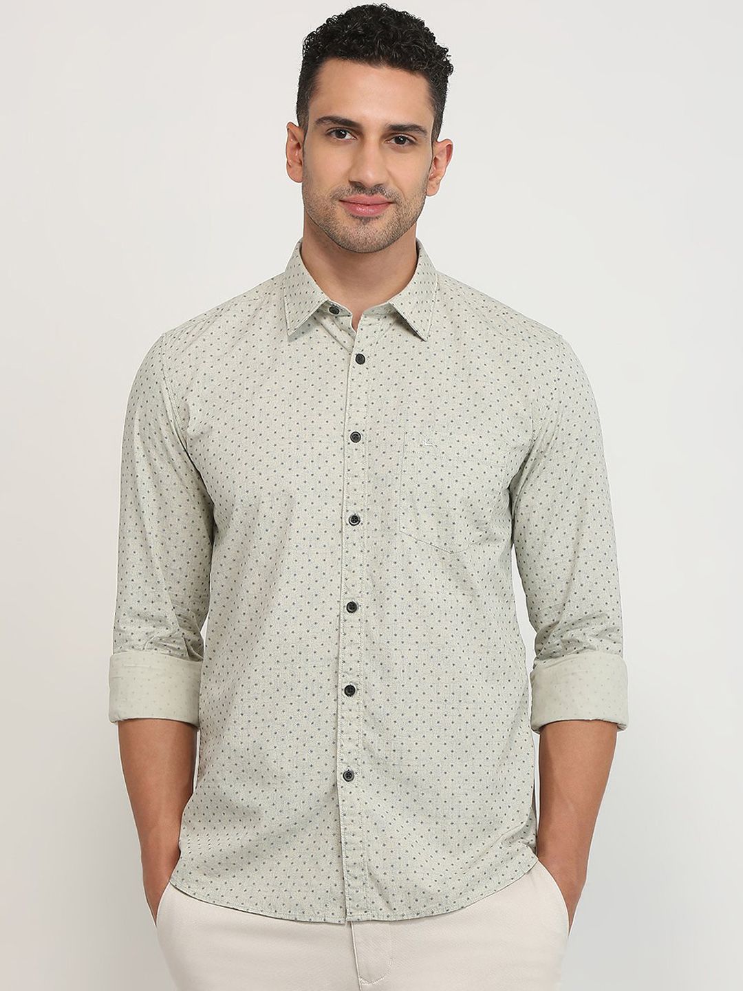 Parx Men Spread Collar Slim Fit Printed Casual Cotton Shirt-picture-21