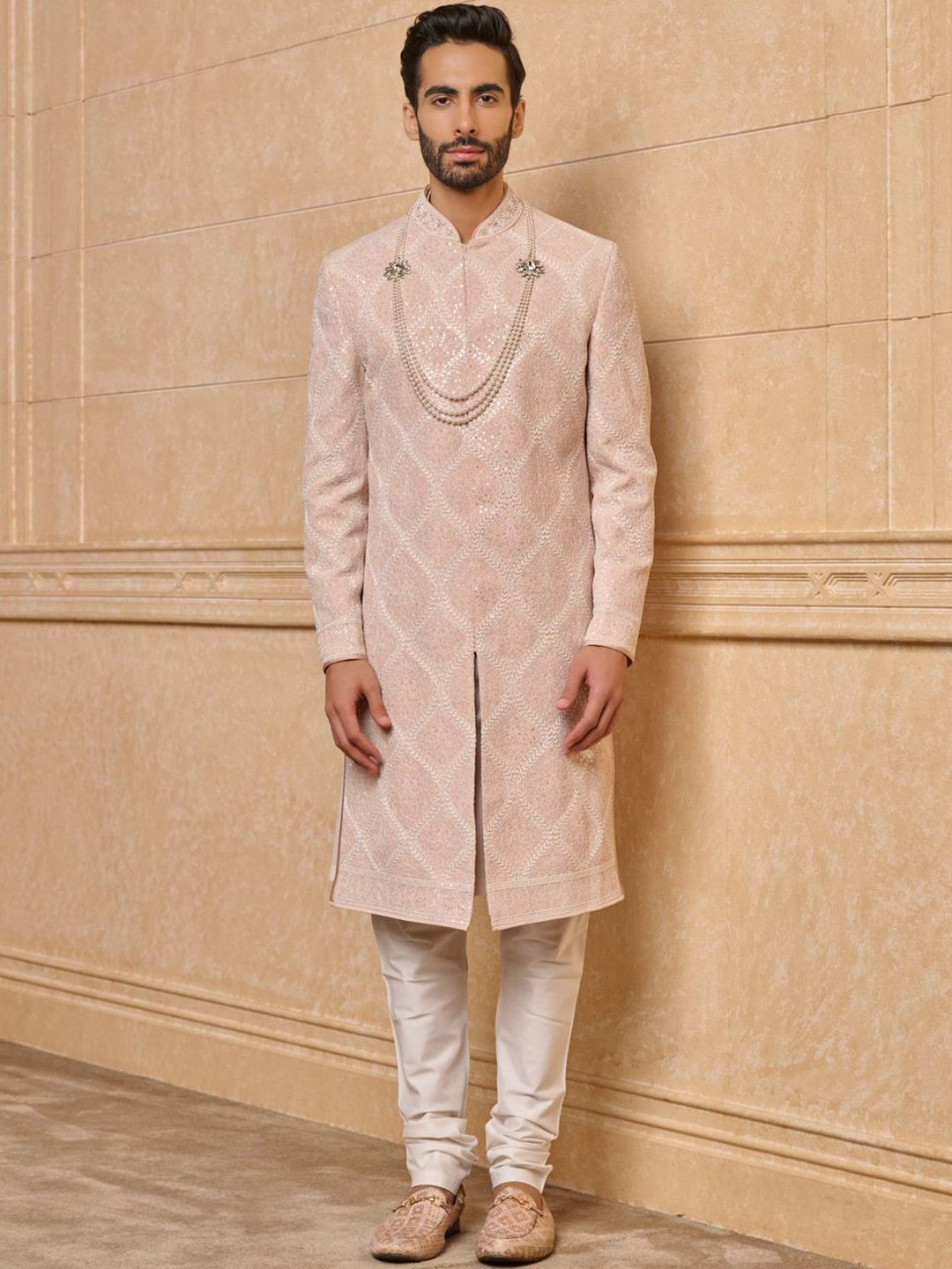 Tasva Embroidered Sherwani Set-image-35