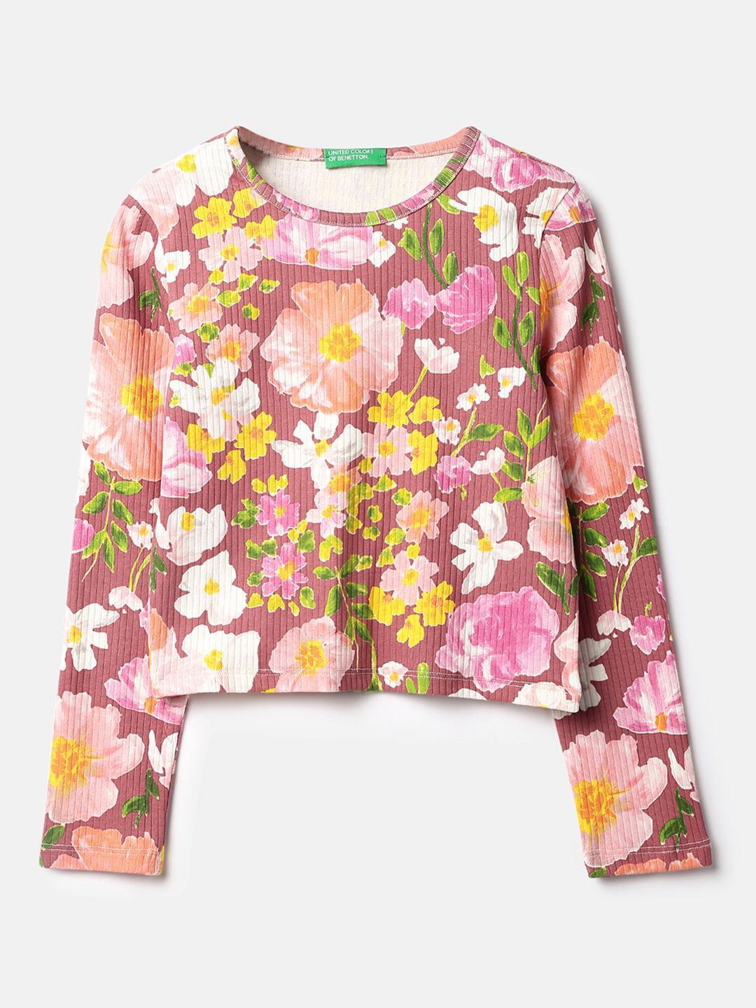 United Colors of Benetton Girls Floral Printed Round Neck Top-picture-40