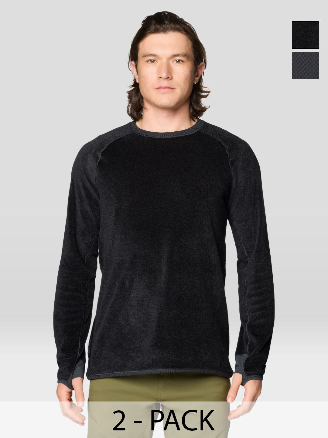 Mountain Hardwear Pack Of 2 Round Neck Long Raglan Sleeves Pockets Sports T-Shirts-image-21
