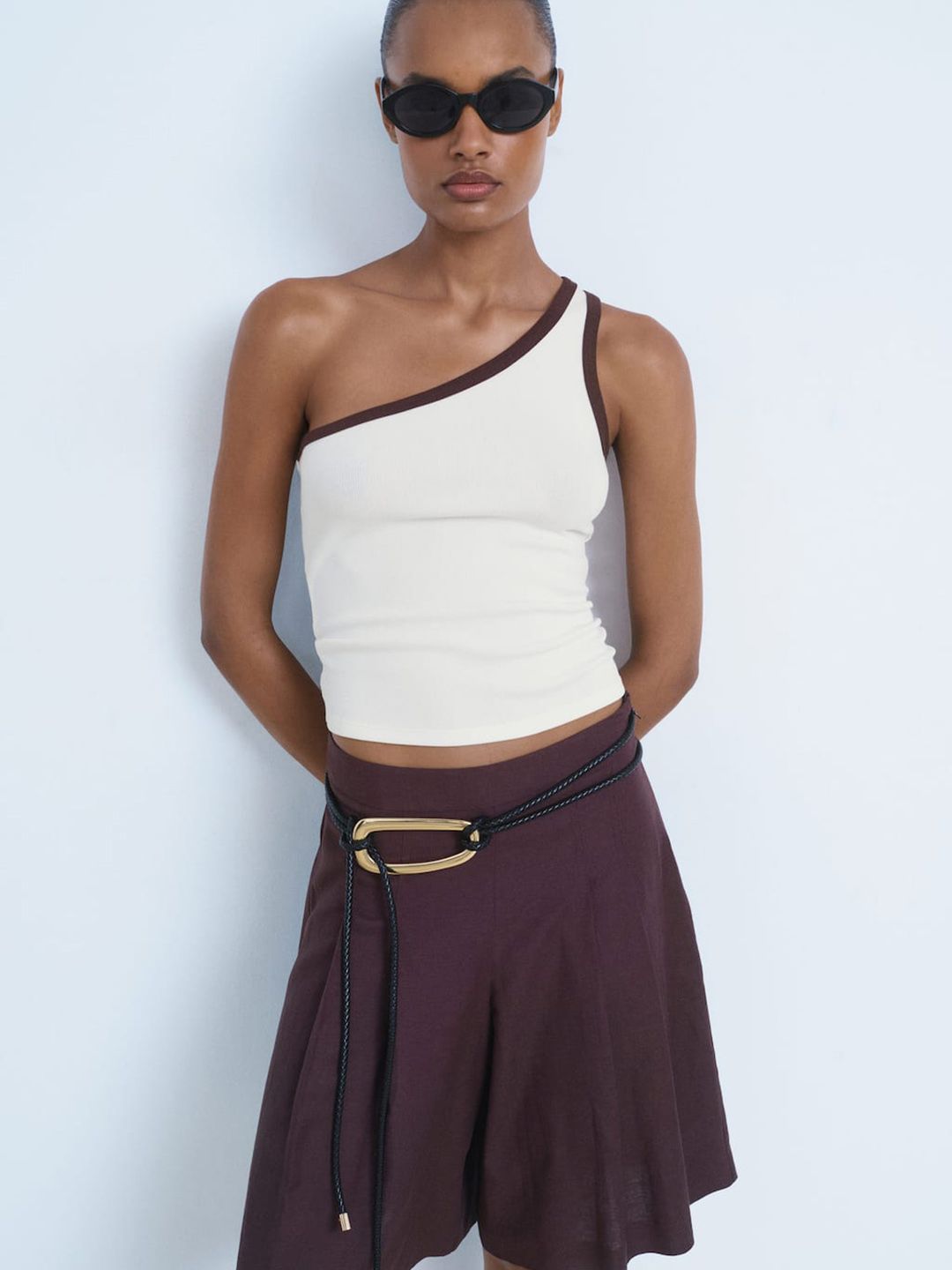 MANGO One Shoulder Fitted Top-picture-30