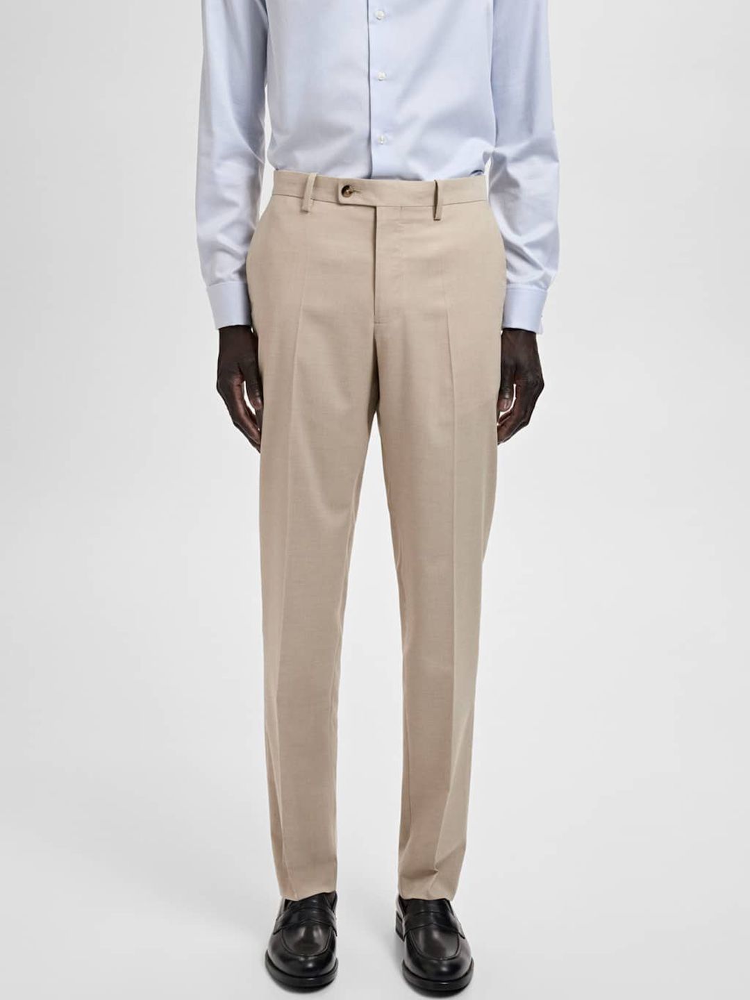 MANGO MAN Mid-Rise Slim Fit Formal Trousers-picture-33