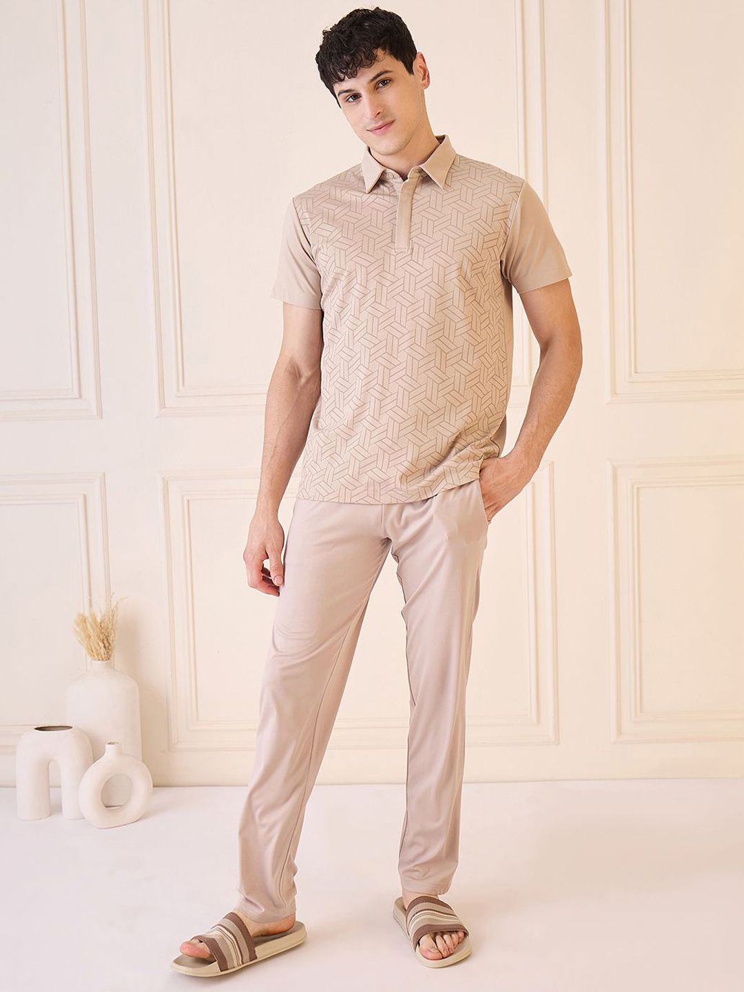 Sweet Dreams Men Geometric Printed Night suit-picture-10