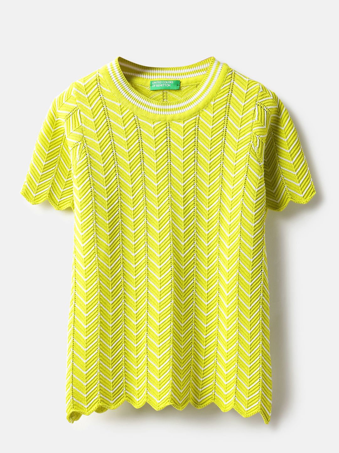 United Colors of Benetton Girls Geometric Printed Cotton Top-picture-10