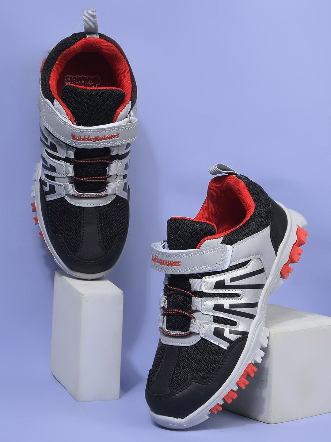 Bubblegummers Boys Colourblocked Velcro Durable Sneakers-picture-43