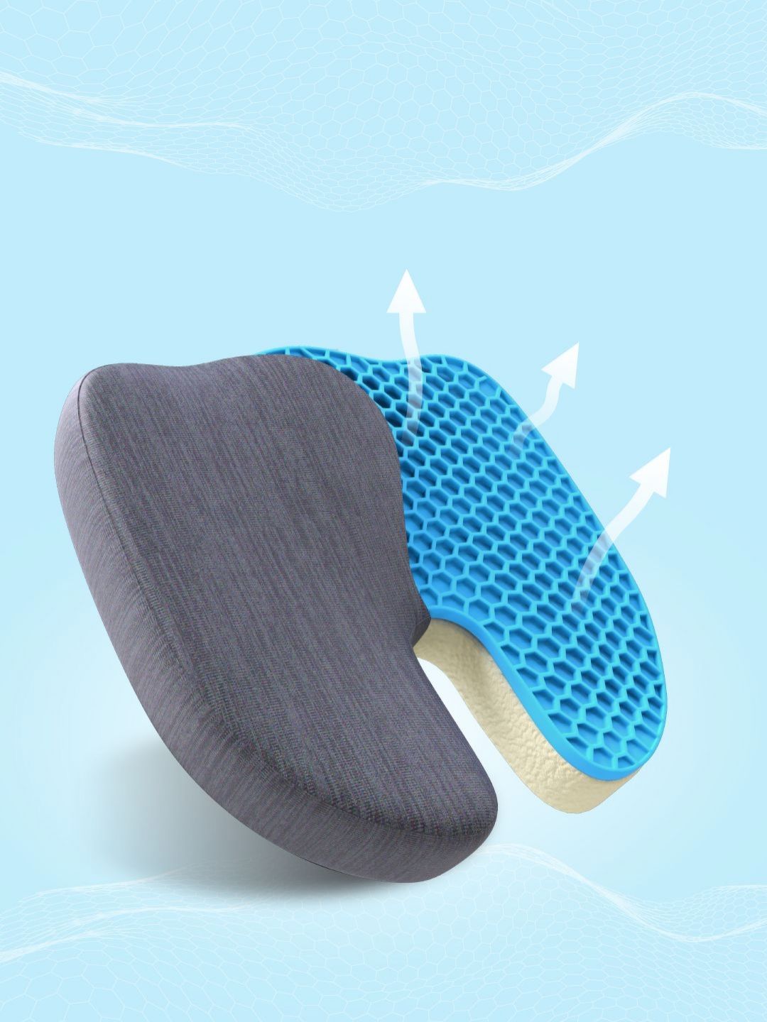 THE SLEEP COMPANY Grey Ortho Pro Max Seat Cushion-image-43