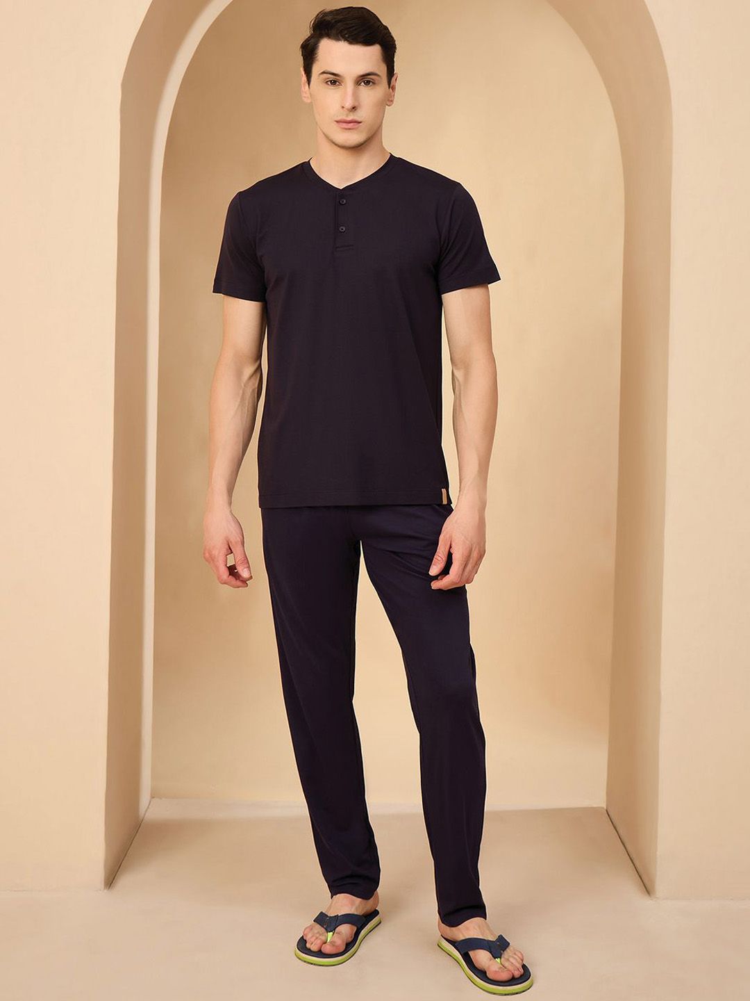 Sweet Dreams Men Short Sleeve Night suit-image-0