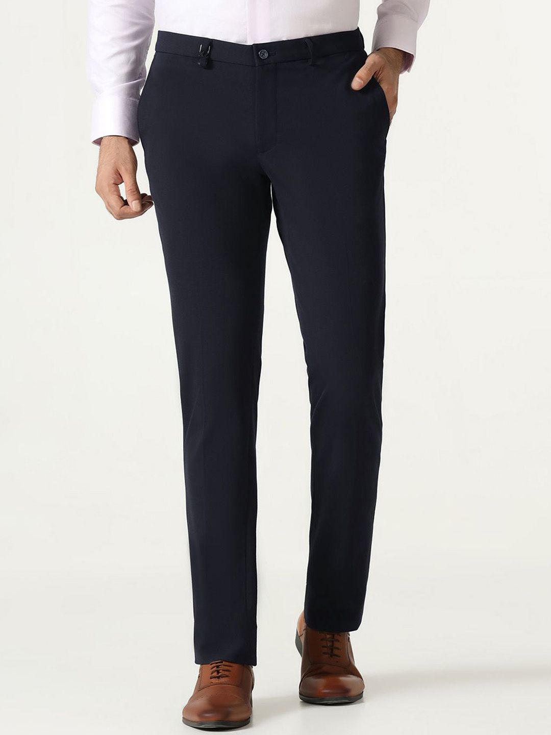 Blackberrys Men Urban Slim Slim Fit Low-Rise Formal Trousers-image-19