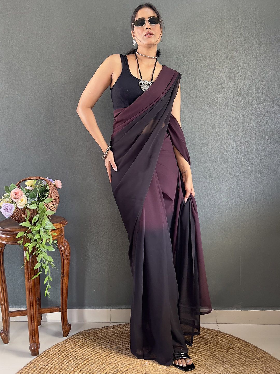 Mitera Tie and Dye Dyed Pure Georgette Saree-picture-20