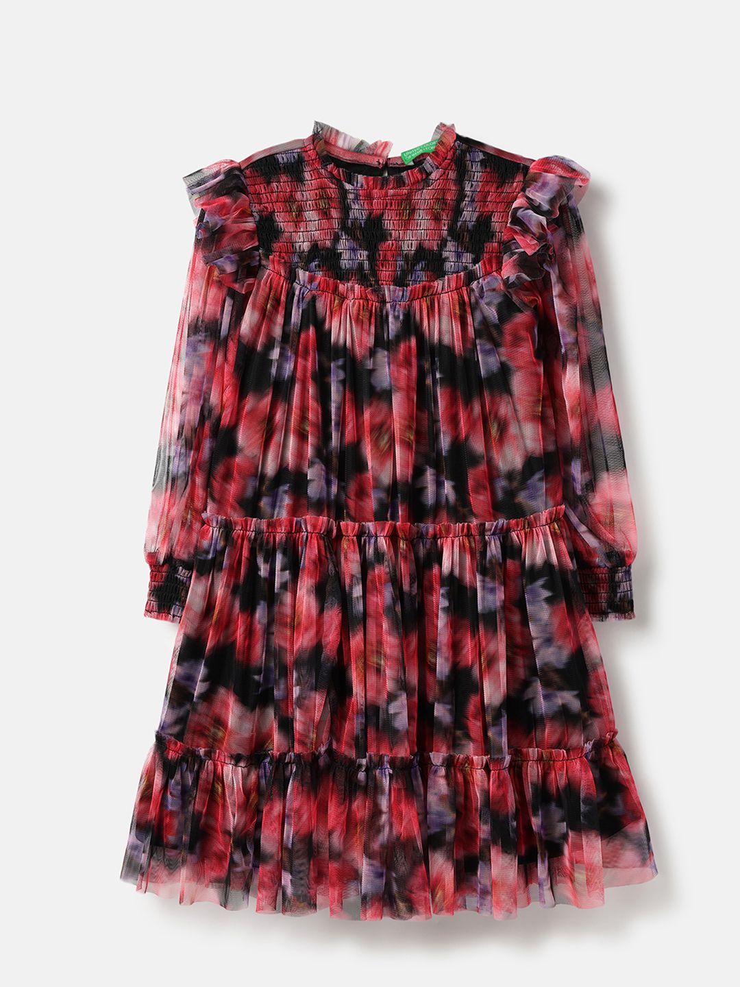 United Colors of Benetton Girls Abstarct Printed Tiered A-Line Dress-picture-54