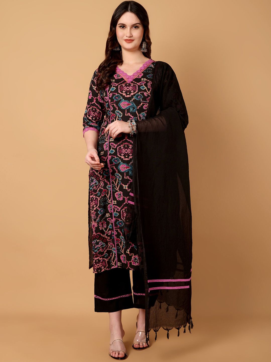 Azira Women Ethnic Motifs Printed Kurta with Palazzo & Dupatta