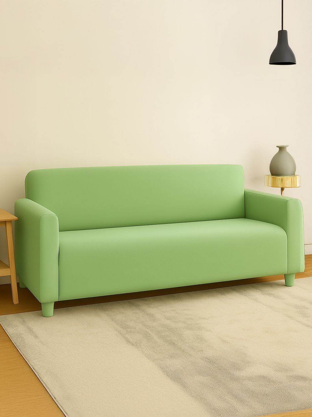 Aura Lime Green 3 Seater Sofa Cover-image-16