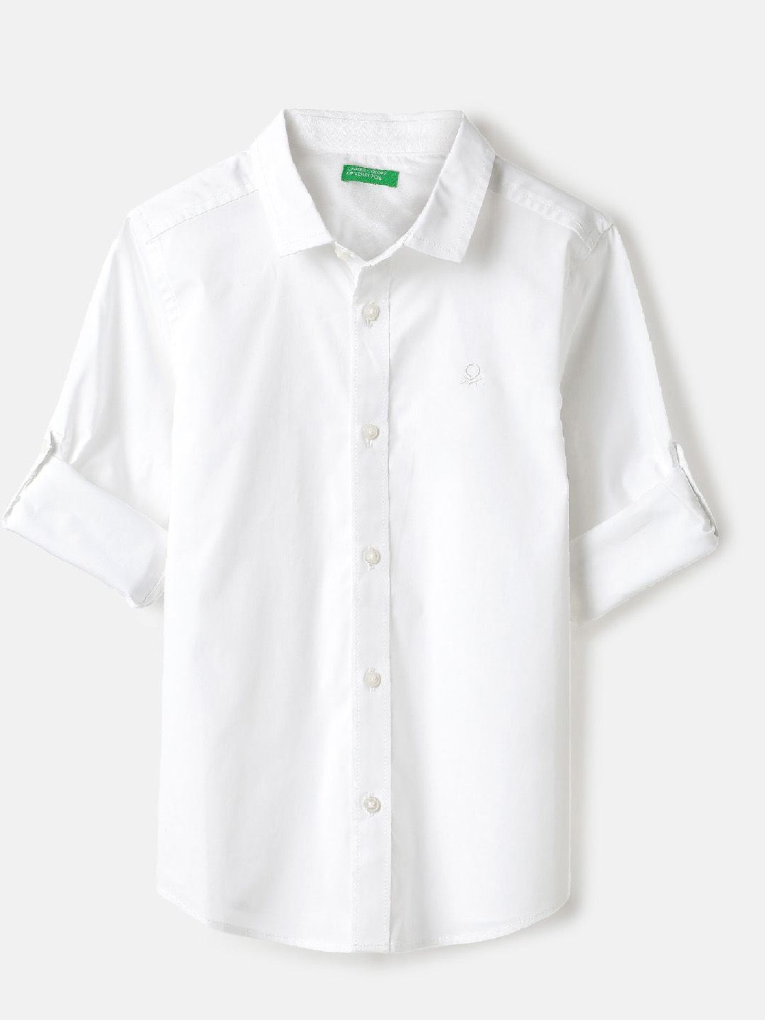 United Colors of Benetton Boys Solid Spread Collar Cotton Casual Shirt-picture-52
