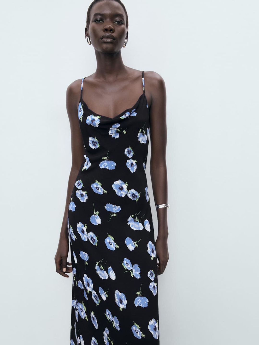 MANGO Floral Print A-Line Midi Dress-picture-26