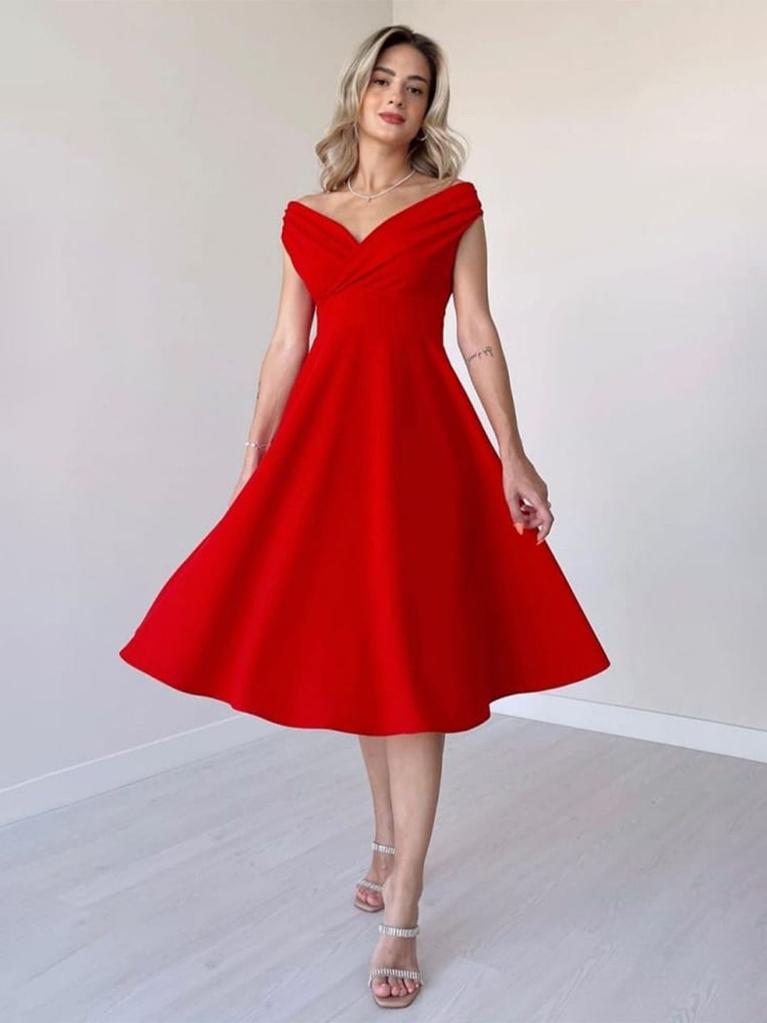 Trendyol Women Fit & Flare Midi Dress-picture-39