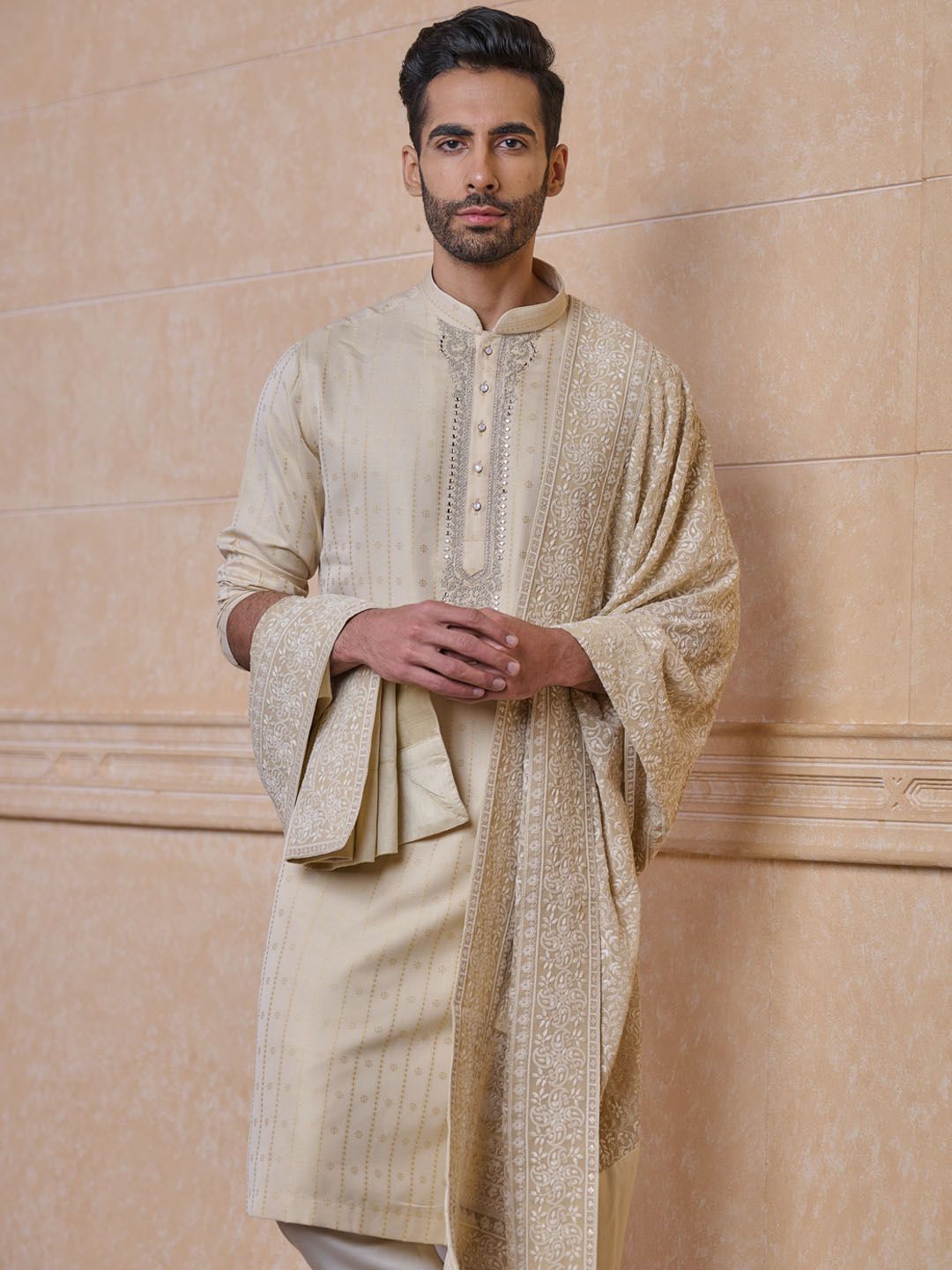 Tasva Men Embroidered Stole-picture-37