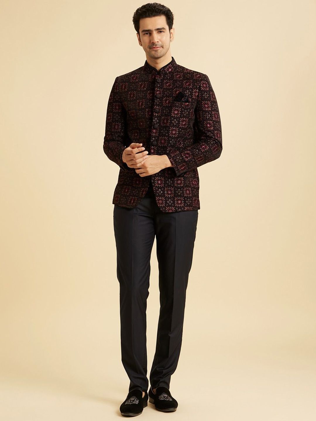 Manyavar Men Tailored Fit Jodhpuri Suit-picture-41