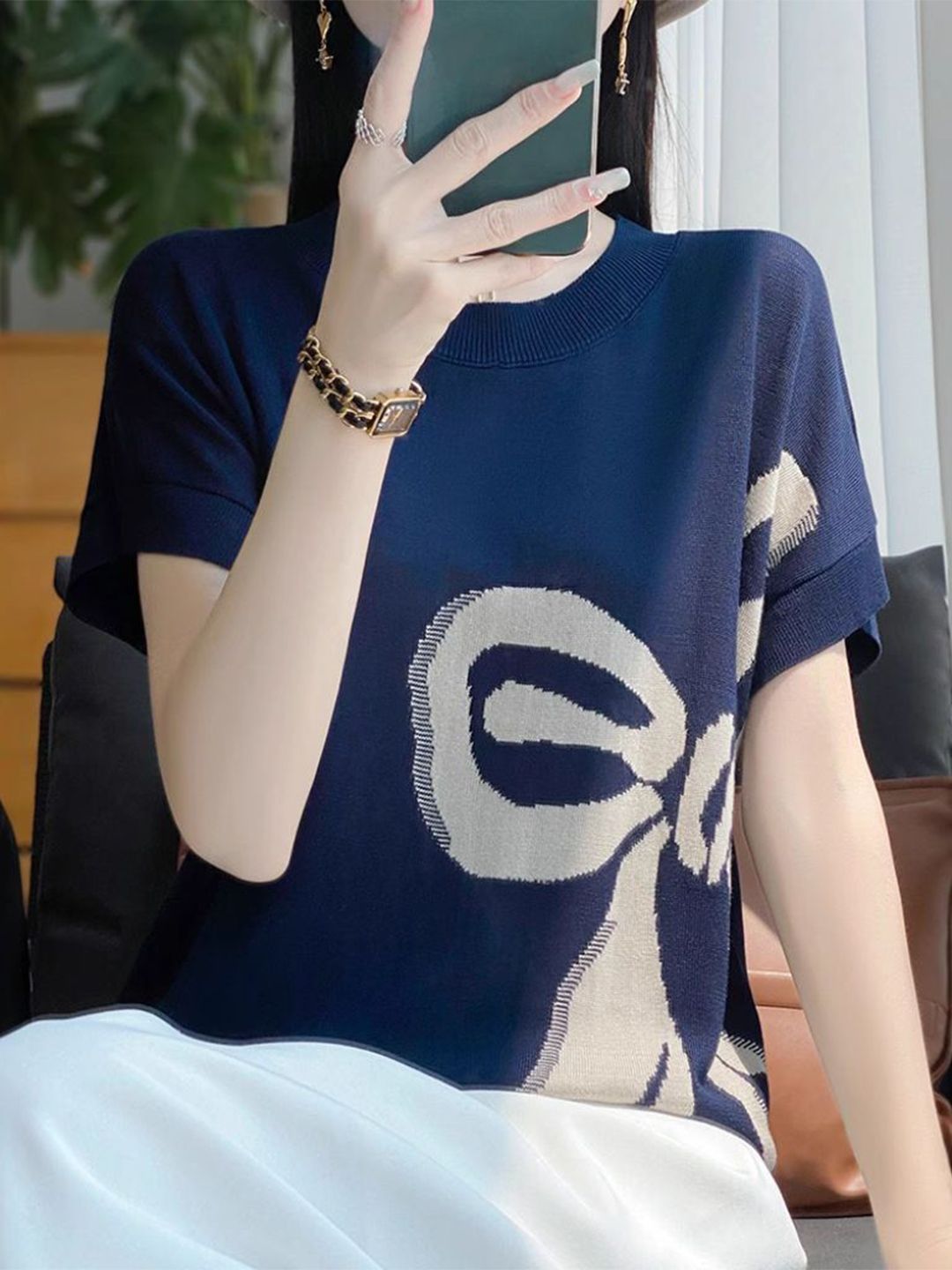 StyleCast Women Printed Extended Sleeves Knit T-shirt-picture-25