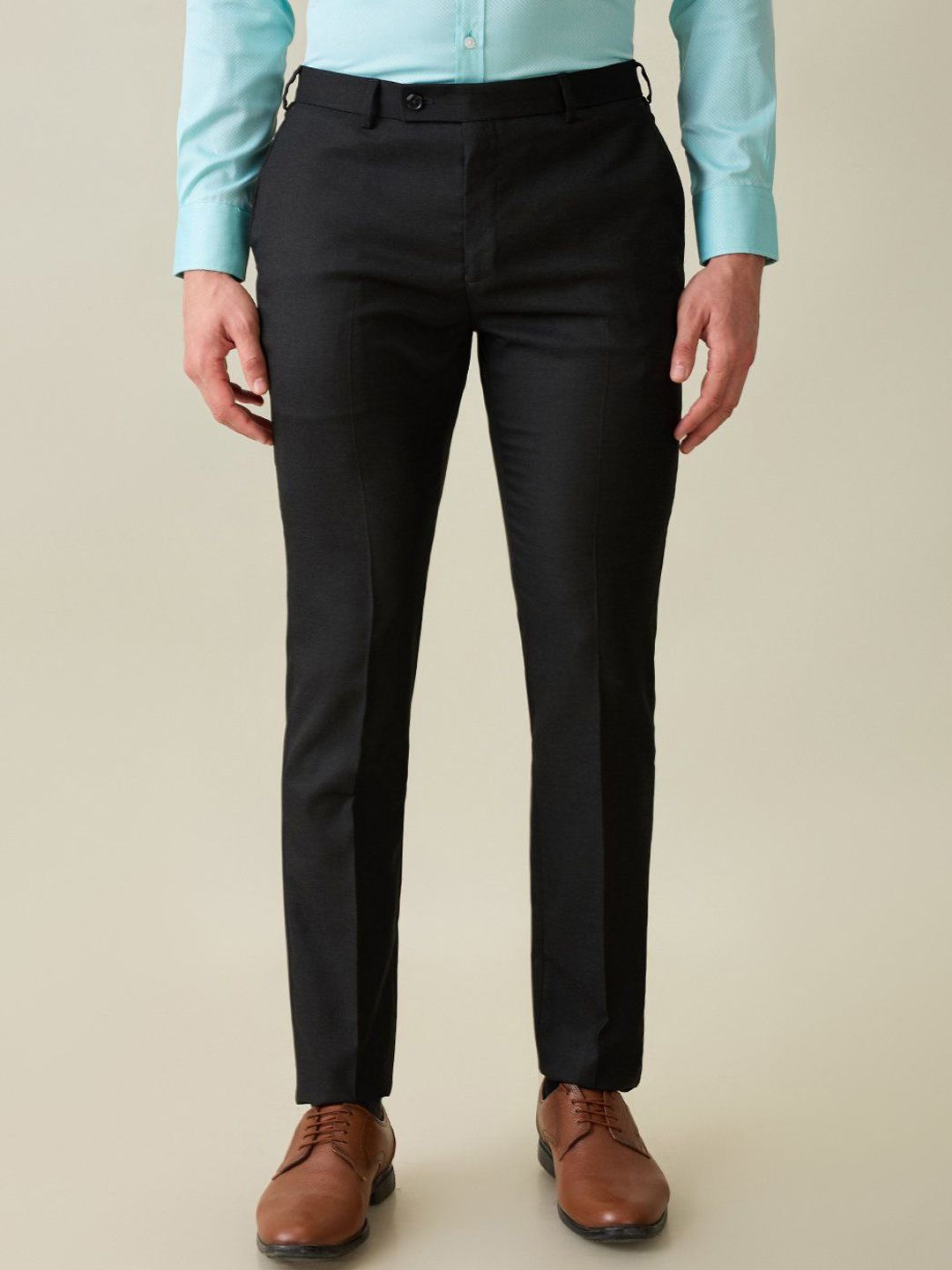 Raymond Men Slim Fit Mid-Rise Formal Trousers-picture-31