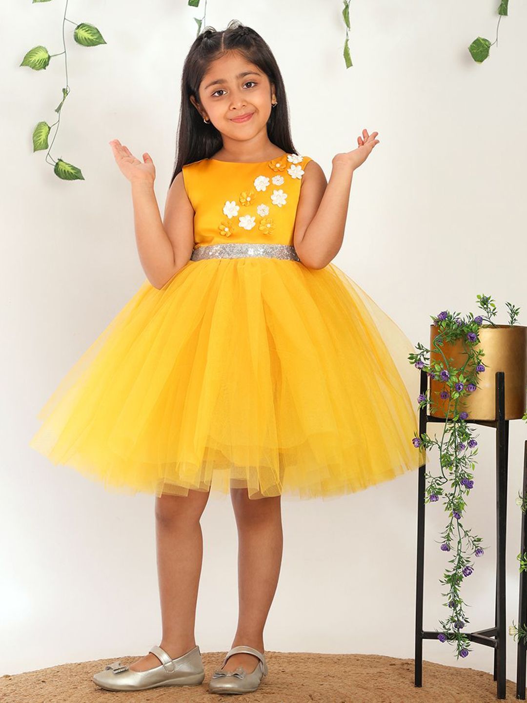 Toy Balloon kids Girls Applique Fit & Flare Dress-picture-21