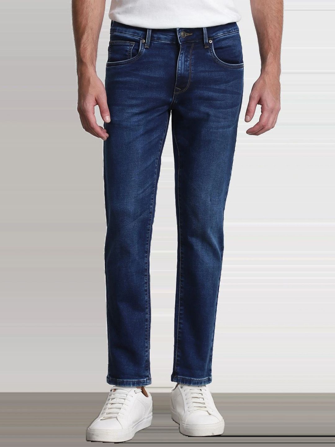 Mufti Men Skinny Fit Mid-Rise Light Fade Stretchable Jeans-picture-35