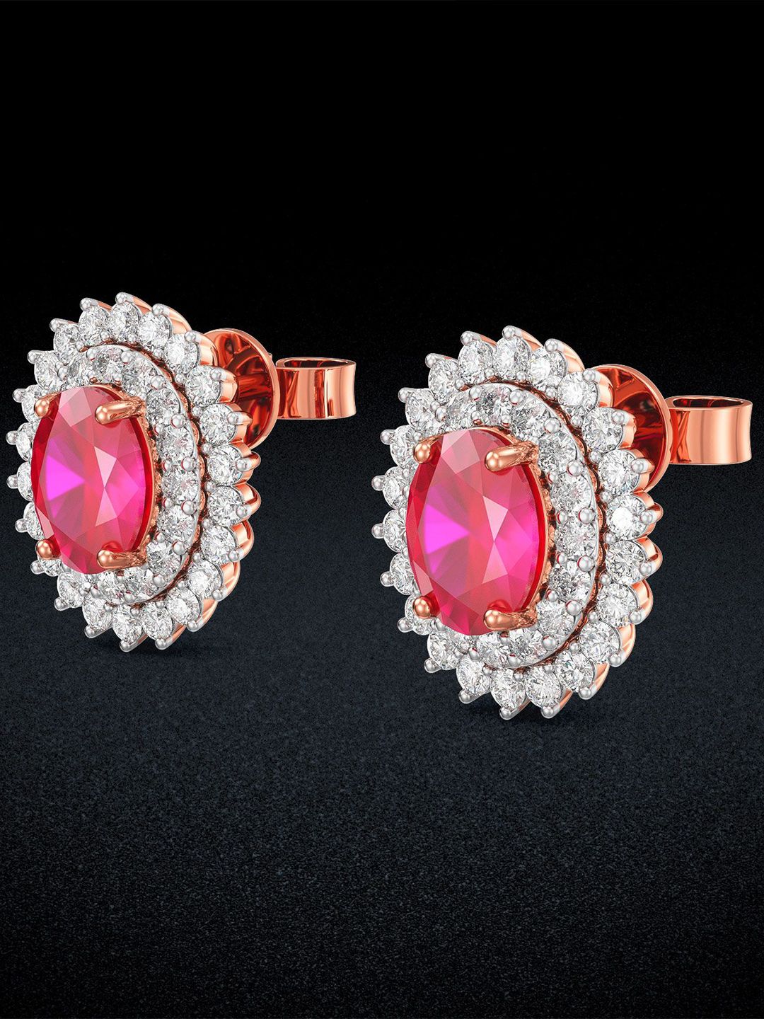 Joyalukkas Scarlet Glow Diamond Earrings -3.91 gm-image-35
