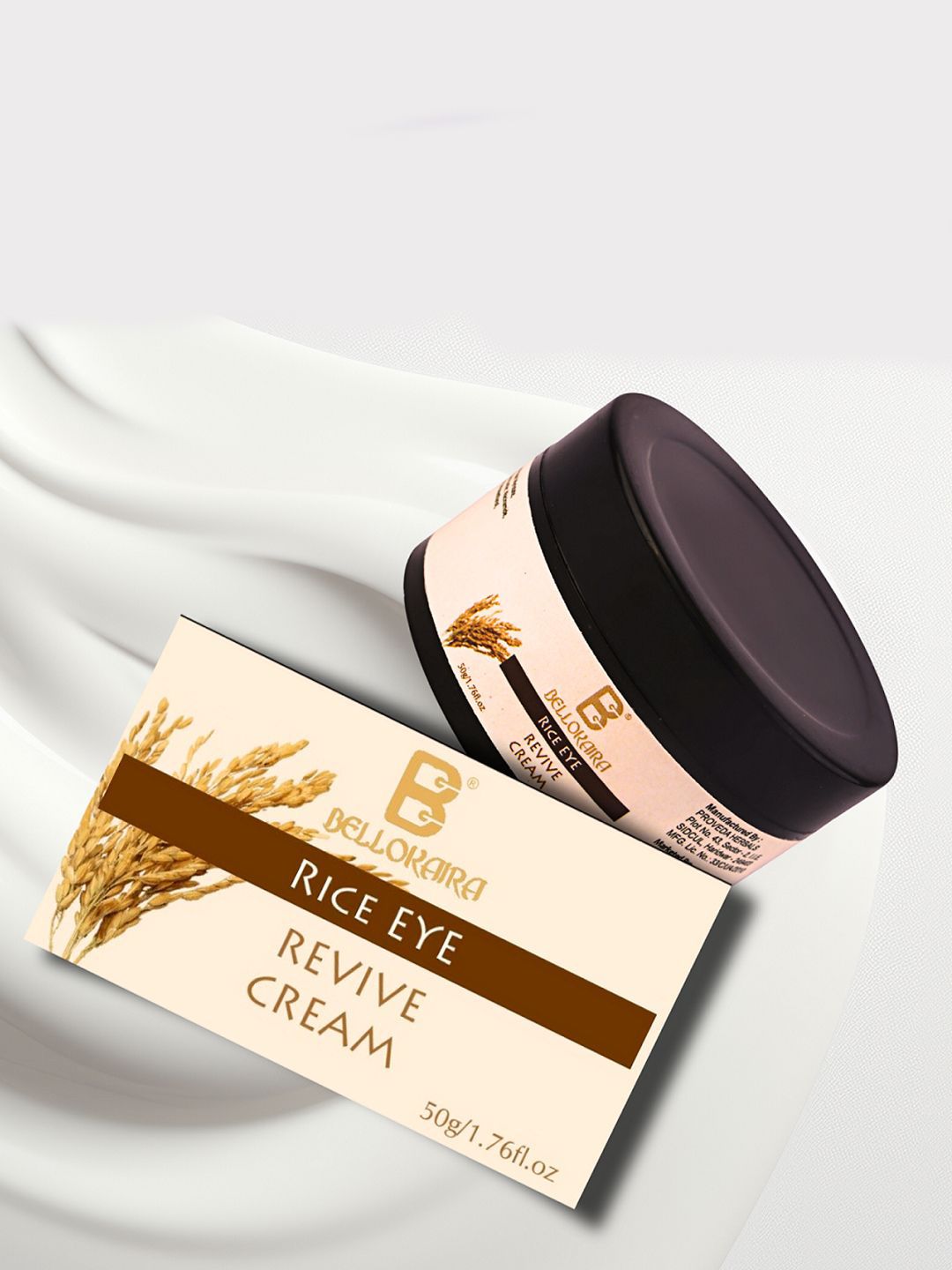BELLOKAIRA Set Of 2 Rice Vitamin C Foaming Face Wash- 100 ml & Under Eye Cream- 50 g-image-27