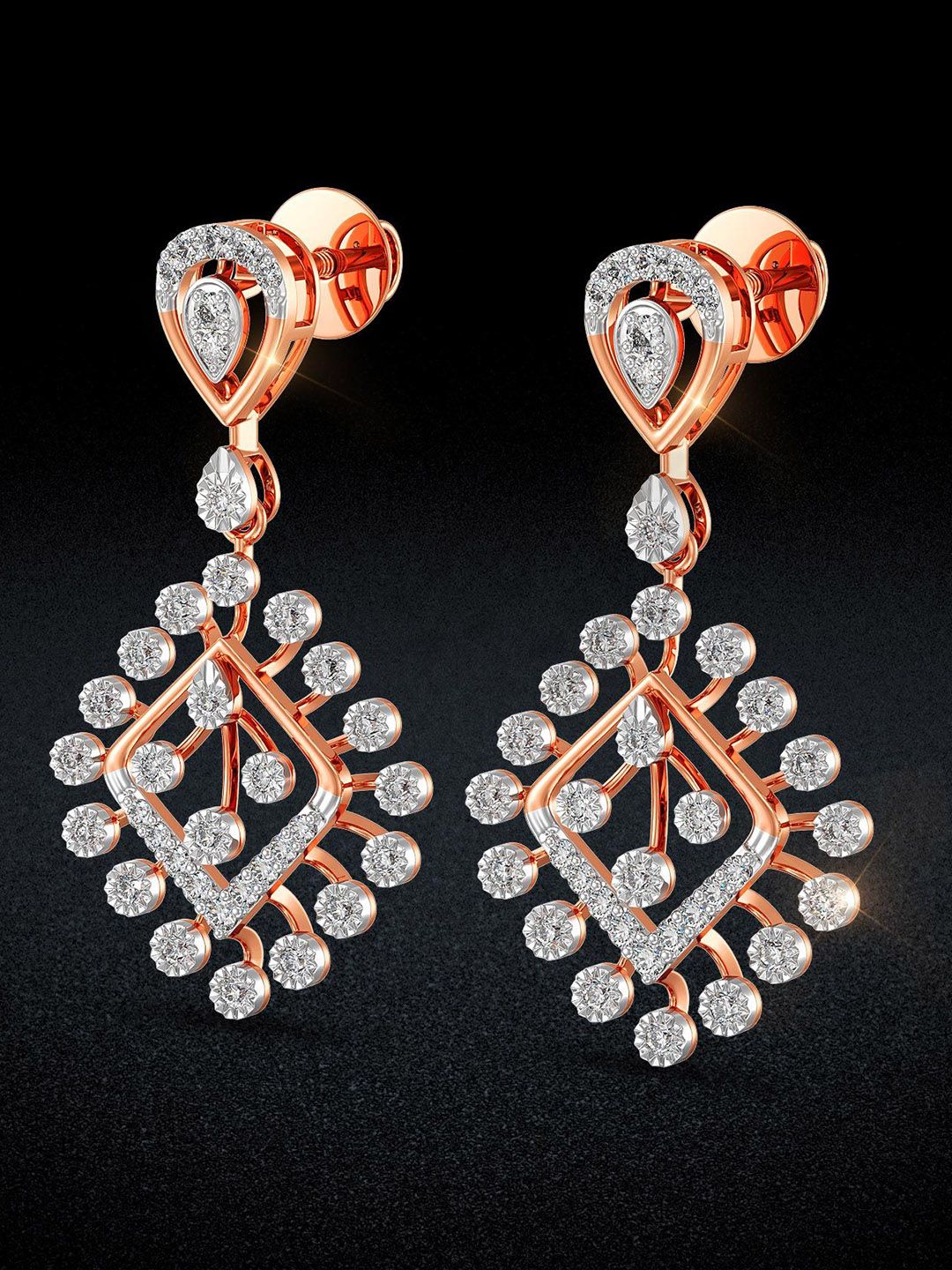 Joyalukkas Fall Blooms Diamond Earrings -5.29 gm-picture-19