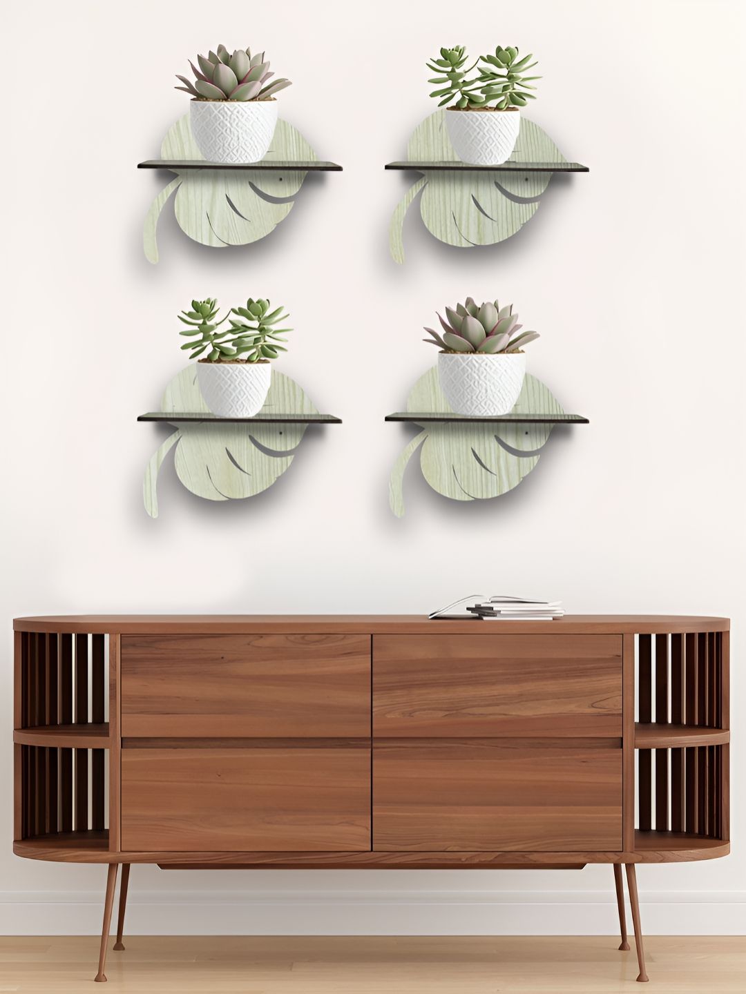 OLIVE TREE Black & Cream 4 Pieces Planter Stands-picture-36