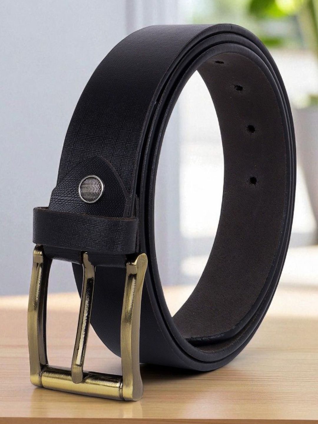 The Roadster Lifestyle Co. Men Leather Textured Formal Belt-picture-18