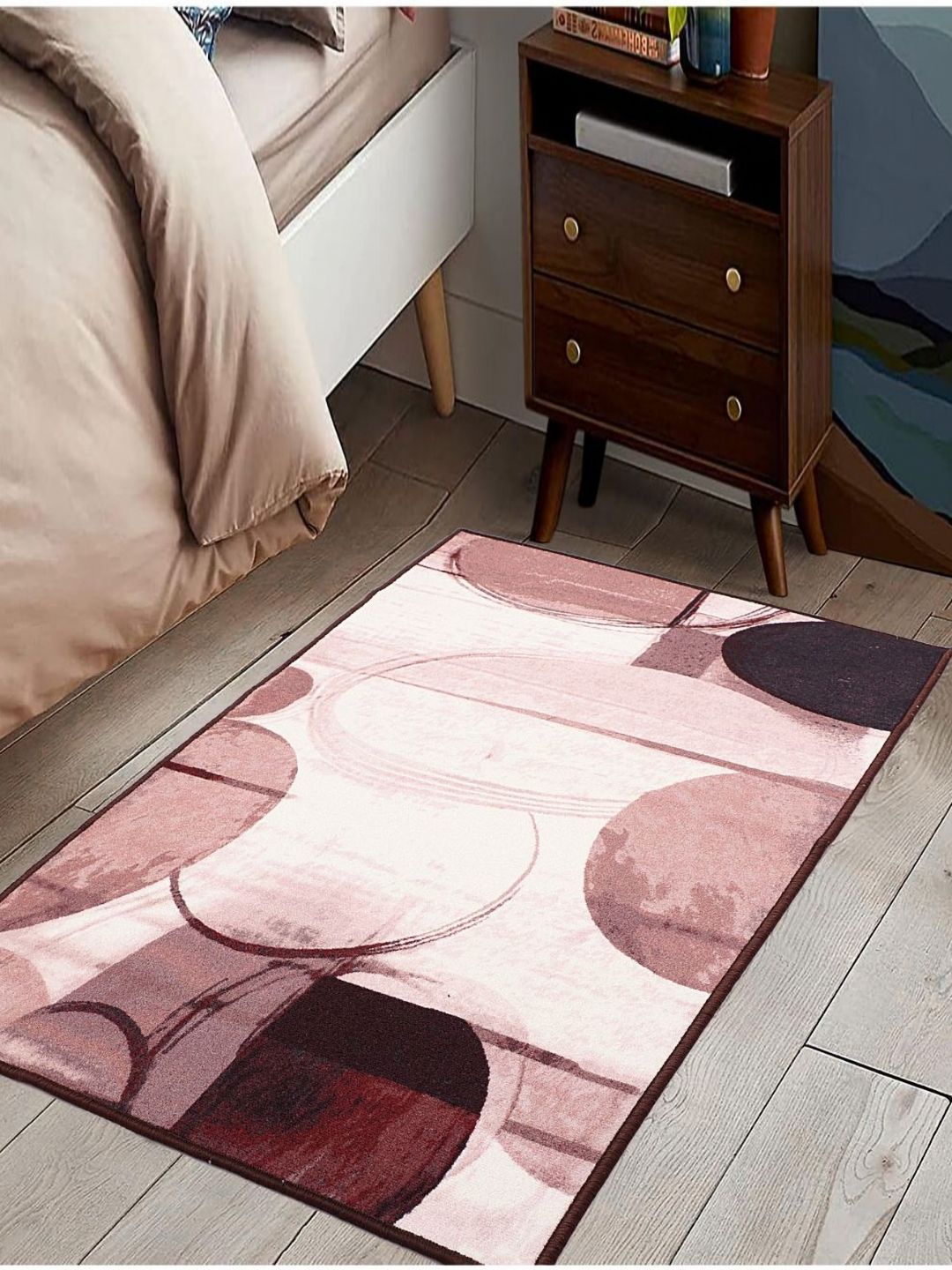 MODEFE Off White Abstract Anti-Skid Nylon Carpet-picture-11