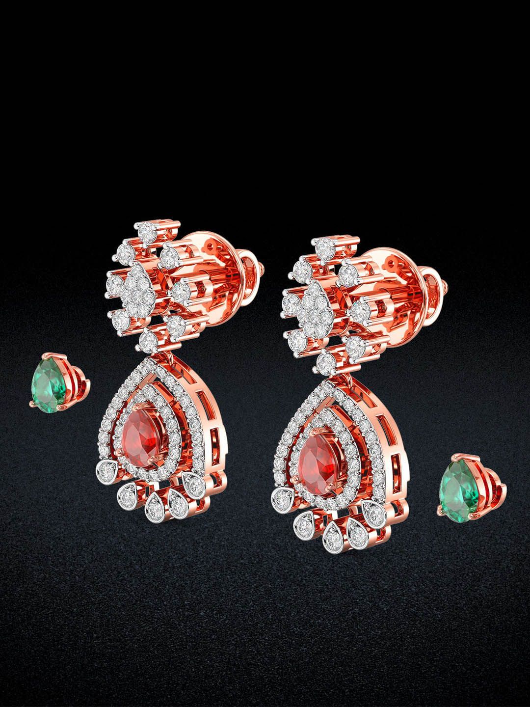 Joyalukkas Graceful Dewdrop Diamond Earrings -6.71 gm-image-14