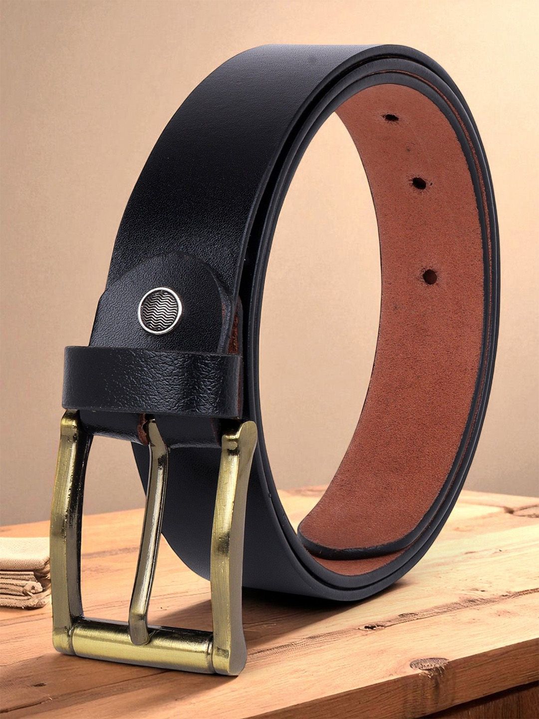 The Roadster Lifestyle Co. Men Leather Textured Belts-picture-45