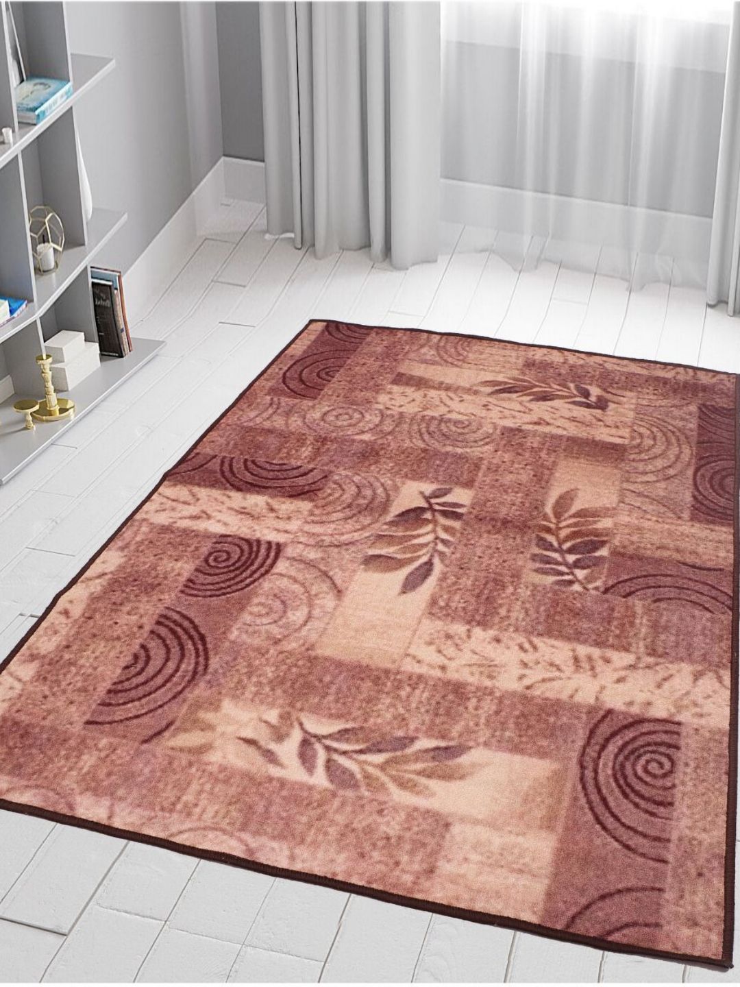 MODEFE Brown Abstract Anti-Skid Nylon Carpet-picture-25
